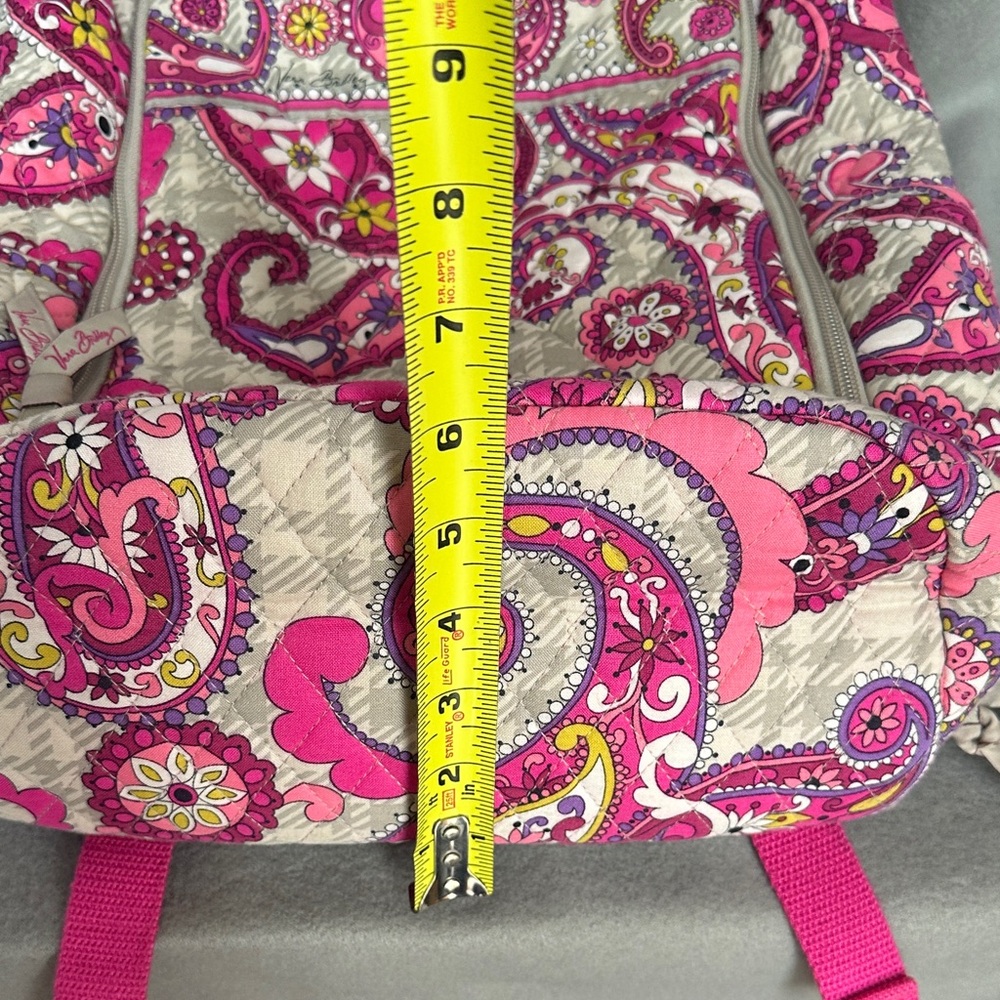 Vera Bradley Paisley Meets Plaid Large Campus Laptop Backpack Travel Bag - Picture 13 of 15